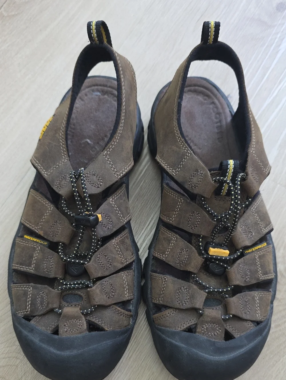 KEEN Newport Waterproof Leather Hiking Sandals Brown